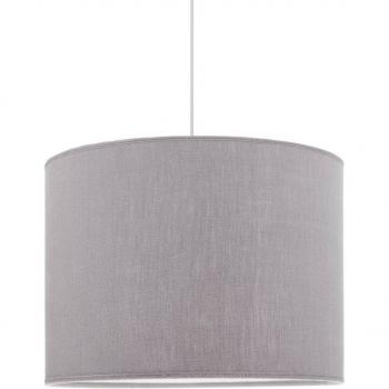 Lampada sospensione in lino grigio Sara, Ø 35 cm