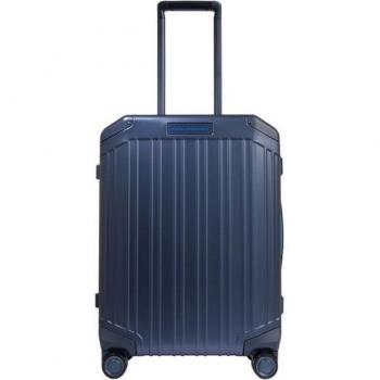 Blue Unisex Cabin Bag with Four Wheels