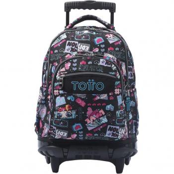 Reloj de Ruta: Mochila Escolar Misato en Negro con Ruedas