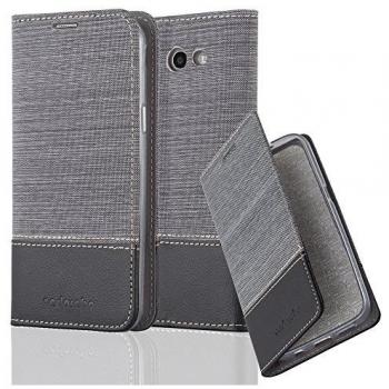 Funda con Tarjetero para Samsung Galaxy J7 2017 Gris Negro