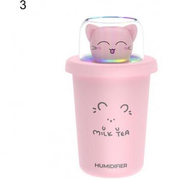 Tragbarer USB-Luftbefeuchter mit Touch-Control und Nanotechnologie, stilvolle Milchteetasse für das Büro