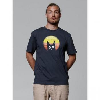 Watapparel Sunset Cat Camicia Calda Giallo