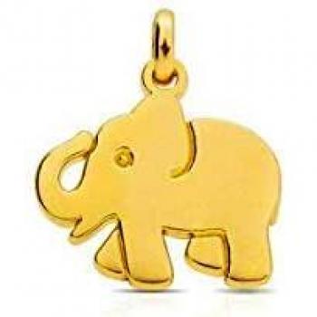 Placca Vermeil Elefante 1,4 cm