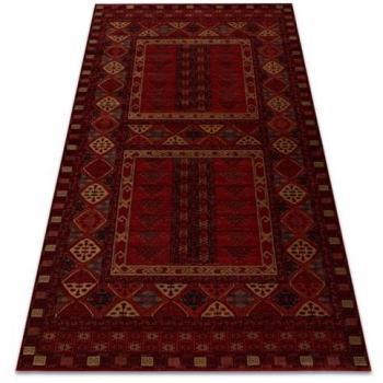 Wool Carpet Kashqai 4346 300 Oriental Geometric Claret Red 135x200 cm