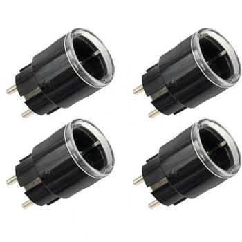 Shelly Plug S Gen 3 – Matter‑kompatibel, schwarze 4er‑Set