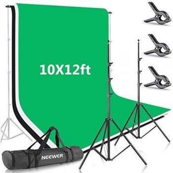 Sistema di Supporto Neewer 2,6x3 m: Fondale 3×3,6 m e Borsone per Studio