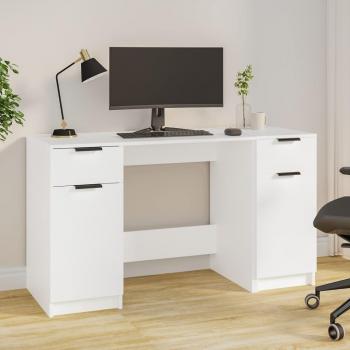 VidaXL Engineered Wood Desk with Side Cabinet
