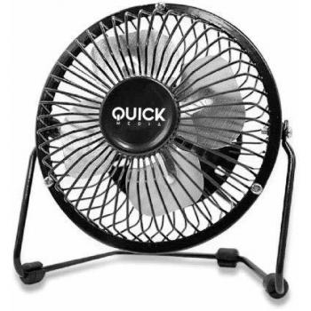 Ventilador USB 4 Quick Media ON y OFF Metal Negro
