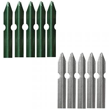 Paletto a T 150 cm Acciaio plasticato verde 30x30x3 mm confezione da 5