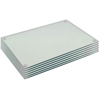 Clear Glass Dining Placemats 30x20cm Pack of 6