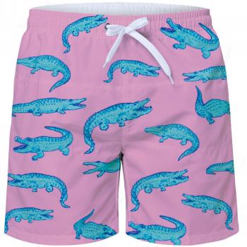 Shorts de Plage Goodstoworld, Bermuda Séchage Rapide Maillot de Bains Homme, Adolescent, Crocodile, XL