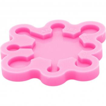 Glossy Epoxy Resin Badge Reel and Silicone Mold for DIY Jewelry