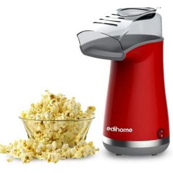 Edihome, Máquina palomitas, Eléctrica, Palomitera, 1200 W, Incluye Cuchara Dosificadora, Palomitero, Palomitas de Maíz listas en 2 minutos, Popcorn
