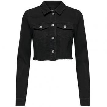 D.N.M. Black Cropped Jeans Jacket by Onlwonder