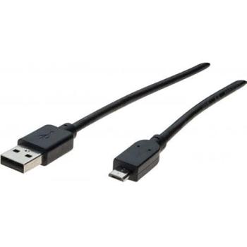 Cordon USB 2.0 A vers Micro‑USB B – 1 m, noir
