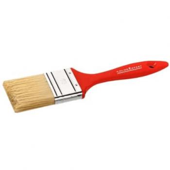 Beige Haar‑Mix Platte Kwast 70 mm – Ergonomische Grijp