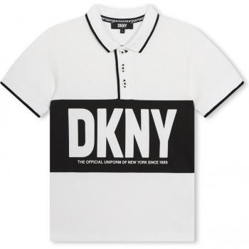 Polo DKNY Manches Courtes Garçon 5A Blanc