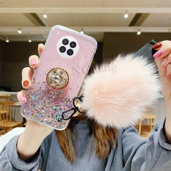 Báscula Elegante TPU con Detalle de Diamantes y Correa Reversible para Huawei Nova 8i Mini