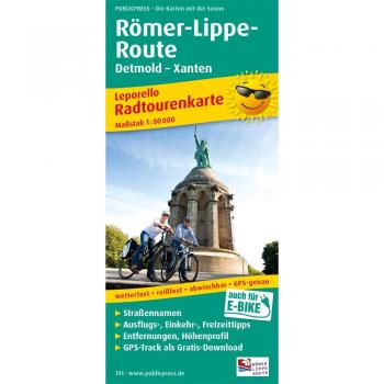 Radwanderkarte Römer-Lippe-Route, Detmold