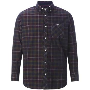 Herren-Karohemd OLAFSEN – Dunkelblau, Weit geschnitten, XL