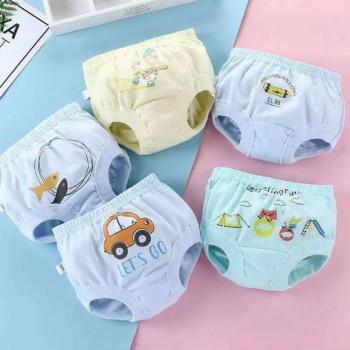 Bragas de algodón con dibujos animados, lote de 3 pares para niños