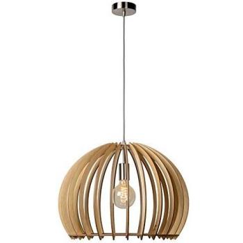 HOHLER Pendelleuchte BOUNDE Ø 50 cm – E27 – Natürliche Holzeffekt