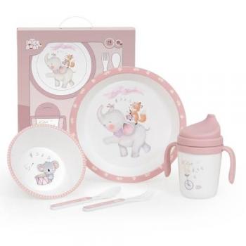 Interbaby mi primera vajilla MUSIC ROSA de 5 piezas