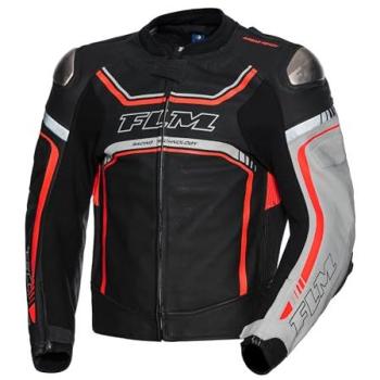 Motorcycle‑Stil: FLM Le Mans GP Lederjacke schwarz/rot 48