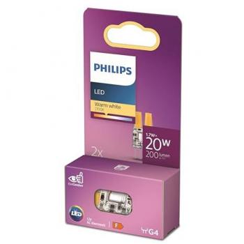 Philips LED G4 Brenner 1,7W 200lm 2700K Doppelpack