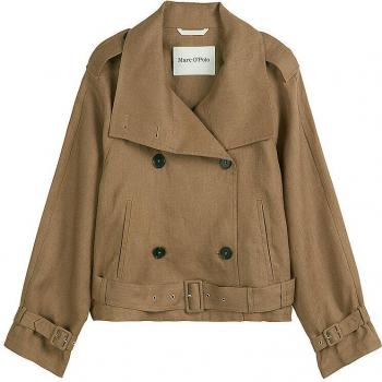 Marc O'Polo Leinenjacke relaxed in Braun Größe 40