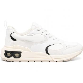 Ferragamo Sneakers for Men in White with Gancini Low-Top