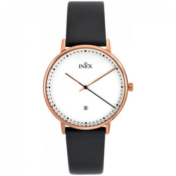 Inex Men's Rose Gold/White Analog Watch A69468-1D4P