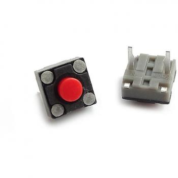 Poussoir tactique à commutateur DIP 2‑pins micro 6x6x4,3 mm