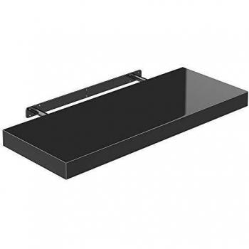 Etagère Murale Flottante 70cm Noir Brillant MDF