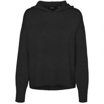 Vero Moda Black V-Neck Hoodie for Women Size M