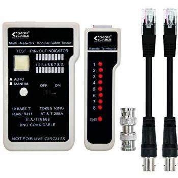 Verificador de cables Nanocable 10.31.0303 para RJ11-RJ12-RJ45