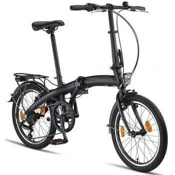 Aluminium‑Faltbike Phoenix – 20″ Scheibenbremse, 7‑Gang, schwarze Farbe