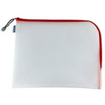 HERMA Reißverschlusstasche Mesh Bags, DIN A4, rot