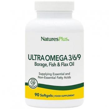 Suplemento Omega 3-6-9 Nature's Plus 90 Perlas, 1200mg por perla