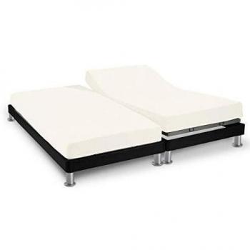 Drap Housse Double 100 % Coton 57 Fils Ecru 2 x 80 cm x 200 cm