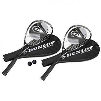 Dunlop Squash‑Starterset – Biotec Lite Ti Silver Deluxe (x2), Schlägerhüllen (x2) + 3 Bälle