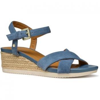Sandales Geox Sandales Compensées Cuir Ischia Corda Marron