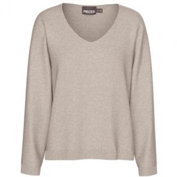 Damen V-Ausschnitt Pullover Pieces Mia