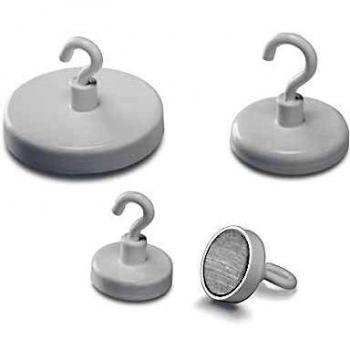 Pack of 10 Magnetoplan 52636S10 White Hooks