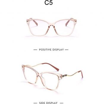 Gafas ópticas vintage TR90 unisex lentes cuadradas negras anti-blu-ray