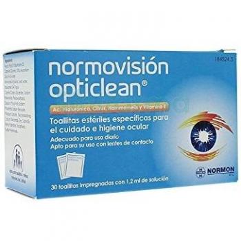 Lingettes nettoyantes Normovision Opticlean 30