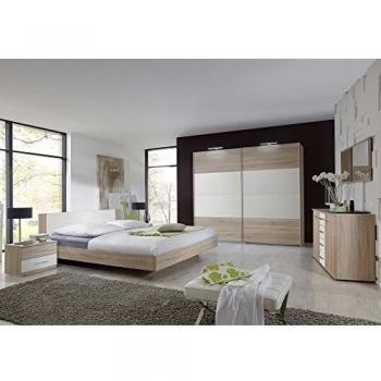 Chambre adulte en imitation chêne 180 X 200 cm