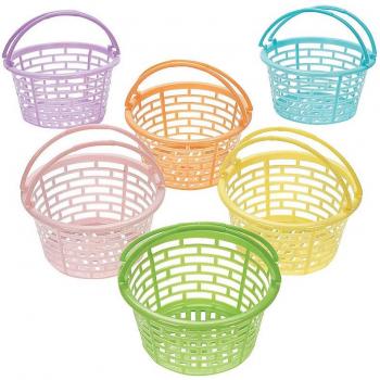 Easter Party Egg Hunt Baskets (Pastel) – 12 Pack