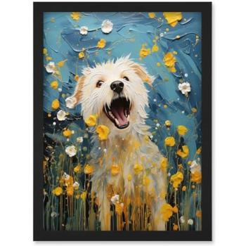 Coton de Tulear in Bloom – A4 Art Print