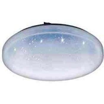 EGLO Frania-S LED Rounded Crystal Effect Flush Wall and Ceiling Light White